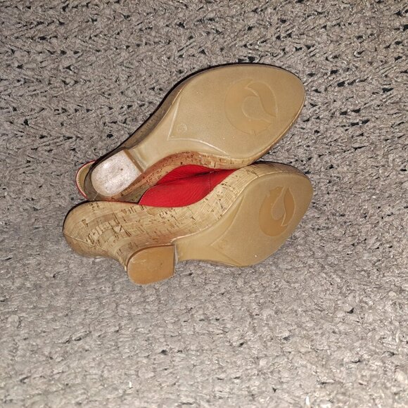 FRANCESCO MORICHETTI-Platform Wedge Sandal-Red Patent Leather-Sz 36-Excellent - Picture 7 of 7